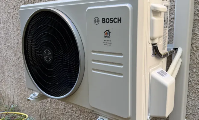 Installation d’une climatisation Bosch 3,5 kW modèle Climate 6000 à Bouc-Bel-Air, Marseille, SIDPROGAZ